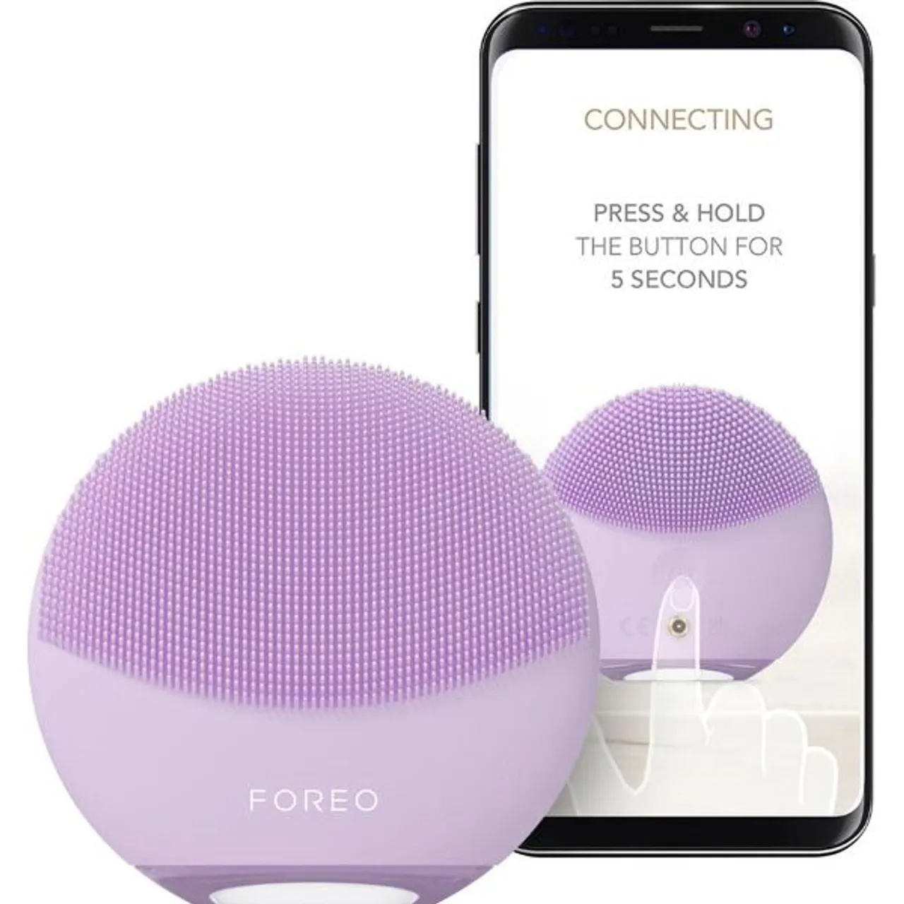 Elektrische Gesichtsreinigungsbürste FOREO "LUNA™ 4 mini" Elektrohautpflegebürsten lila (lavender) Drogerie