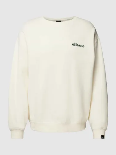 Ellesse Sweatshirt mit Label-Stitching Modell 'AURELIO' in Offwhite