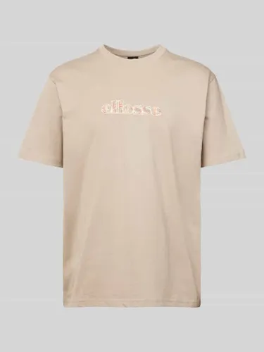 Ellesse T-Shirt mit Label-Stitching Modell 'MARLO' in Taupe