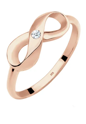 Elli DIAMONDS - Infinity Unendlich Diamant 0.03 ct. 925 Silber Ringe Damen
