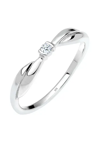 Elli DIAMONDS - Schleife Verlobung Diamant 0.03 ct. 925 Silber Ringe Damen