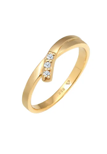 Elli DIAMONDS - Verlobungsring Diamant (0.04 ct.) 585 Gelbgold Ringe Damen
