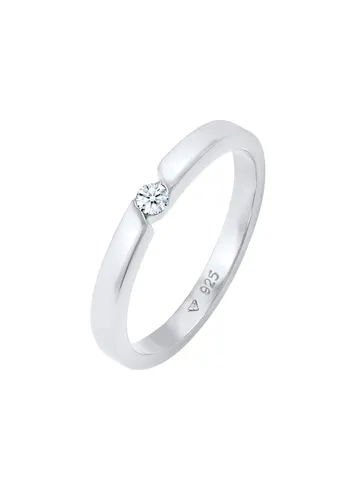 Elli DIAMONDS - Verlobungsring Diamant (0.06 ct.) 925 Silber Ringe Damen