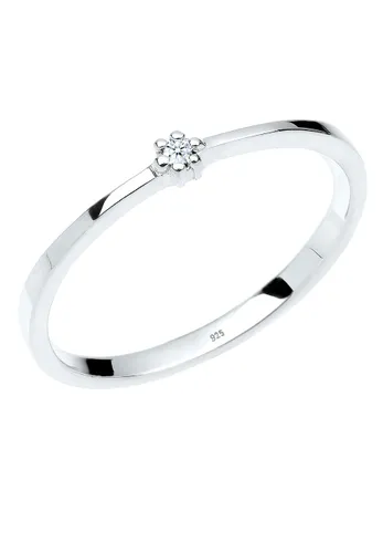 Elli DIAMONDS - Verlobungsring Diamant 925er Sterling Silber Ringe Damen