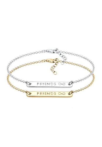 Elli - Infinity Freundschaft Set Bi-Color Silber Armbänder & Armreife Damen