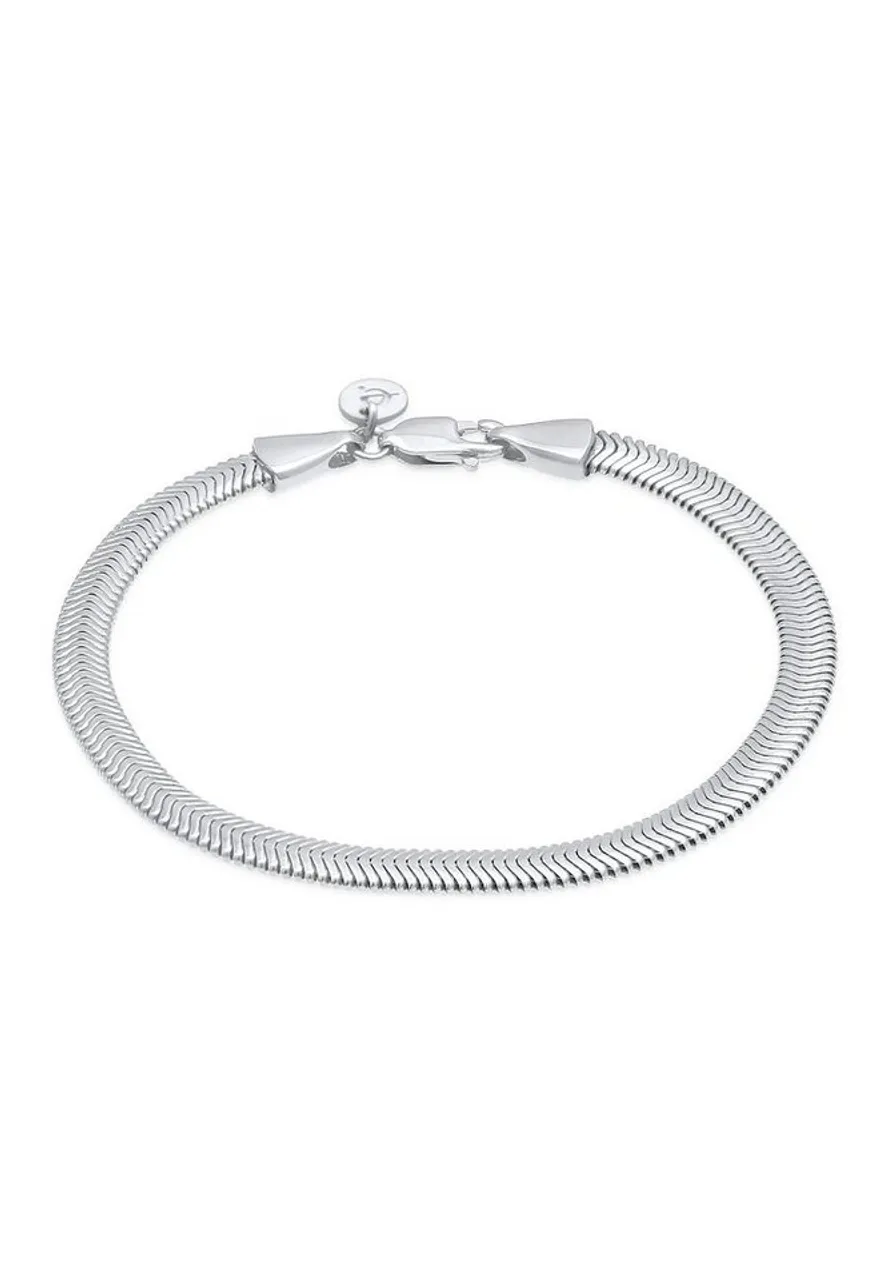 Elli Premium Armband Flach Elegant Schlangenkette 925 Silber