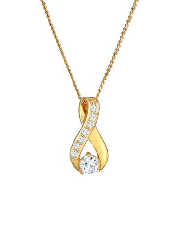 Elli PREMIUM - Infinity Symbol Topas 585 Gelbgold Ketten Damen