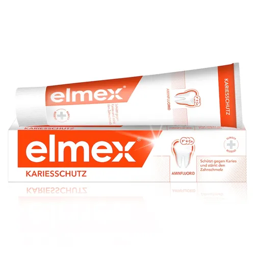 Elmex - Kariesschutz Zahnpasta, Schutzschild gegen Karies Mundspülung & -wasser 075 l