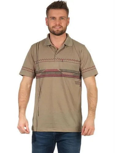 EloModa Poloshirt Herren Poloshirt T-shirt Polo-Hemd Kurzarm mit Muster, (1-tlg)