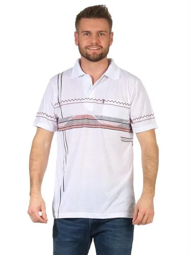 EloModa Poloshirt Herren Poloshirt T-shirt Polo-Hemd Kurzarm mit Muster, (1-tlg)