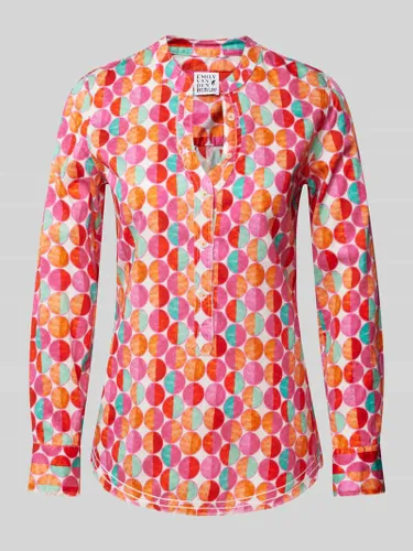 Emily Van den Bergh Bluse mit Allover-Muster in Pink