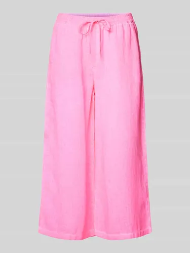 Emily Van den Bergh Wide Leg Leinenhose mit Tunnelzug in Neon Pink