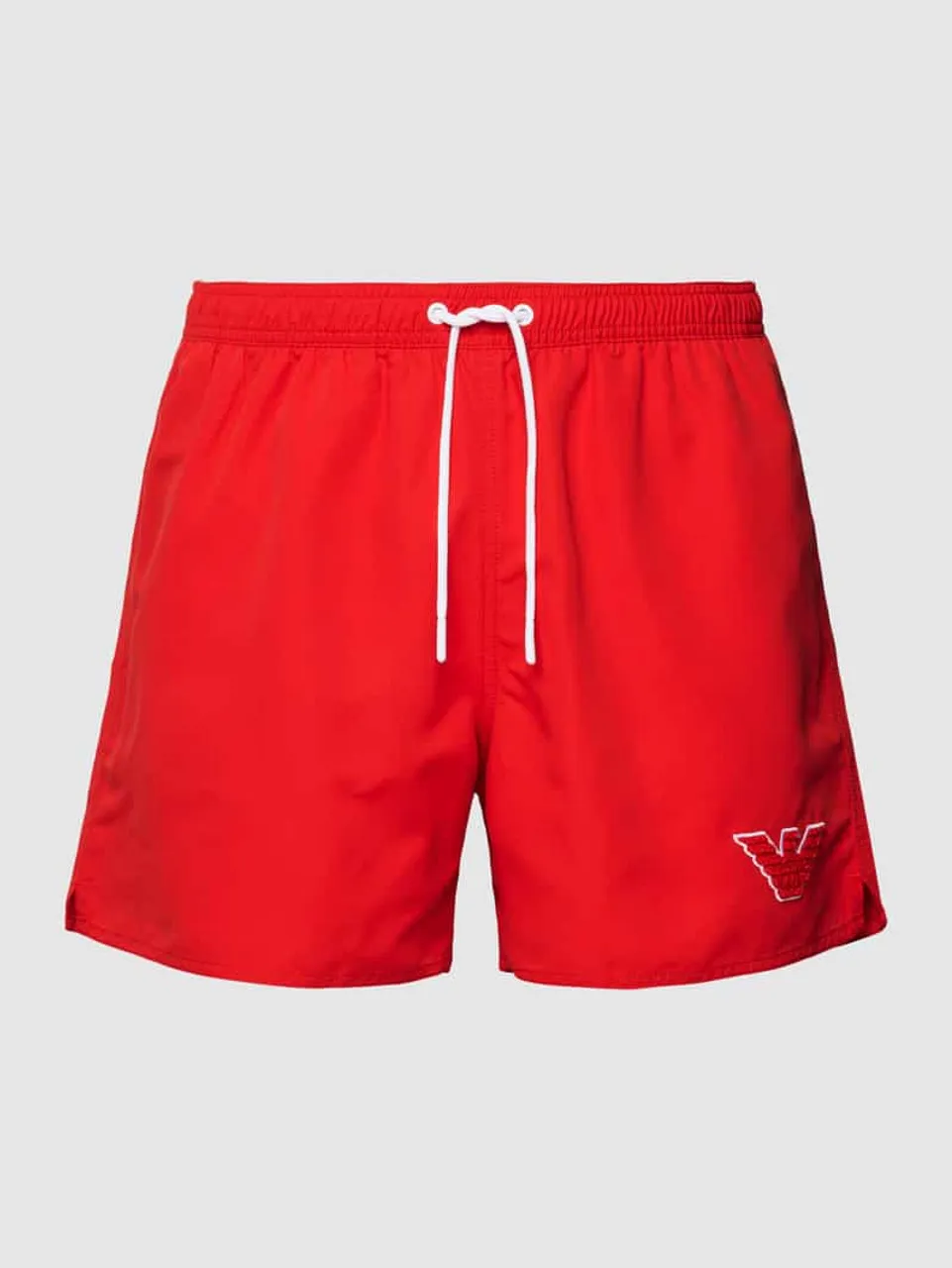Emporio Armani Badehose mit Label-Patch Modell 'SPONGE EAGLE' in Rot