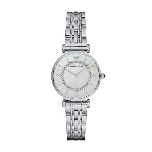 Emporio Armani Damen-Zweizeiger-Armbanduhr aus Edelstahl