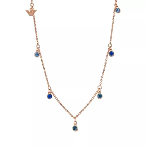 Emporio Armani Halskette - Brass Station Necklace - Gr. unisize - in Silber - für Damen
