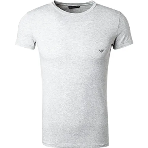 EMPORIO ARMANI Herren T-Shirt grau Baumwolle unifarben
