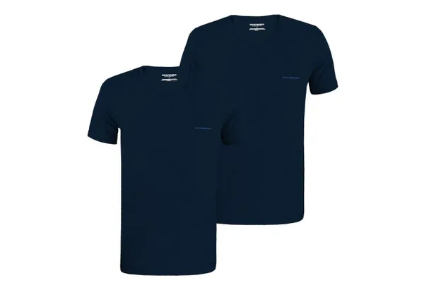 Emporio Armani T-Shirt Crew Neck T-Shirt Stretch Cotton mit Logo auf der Brust