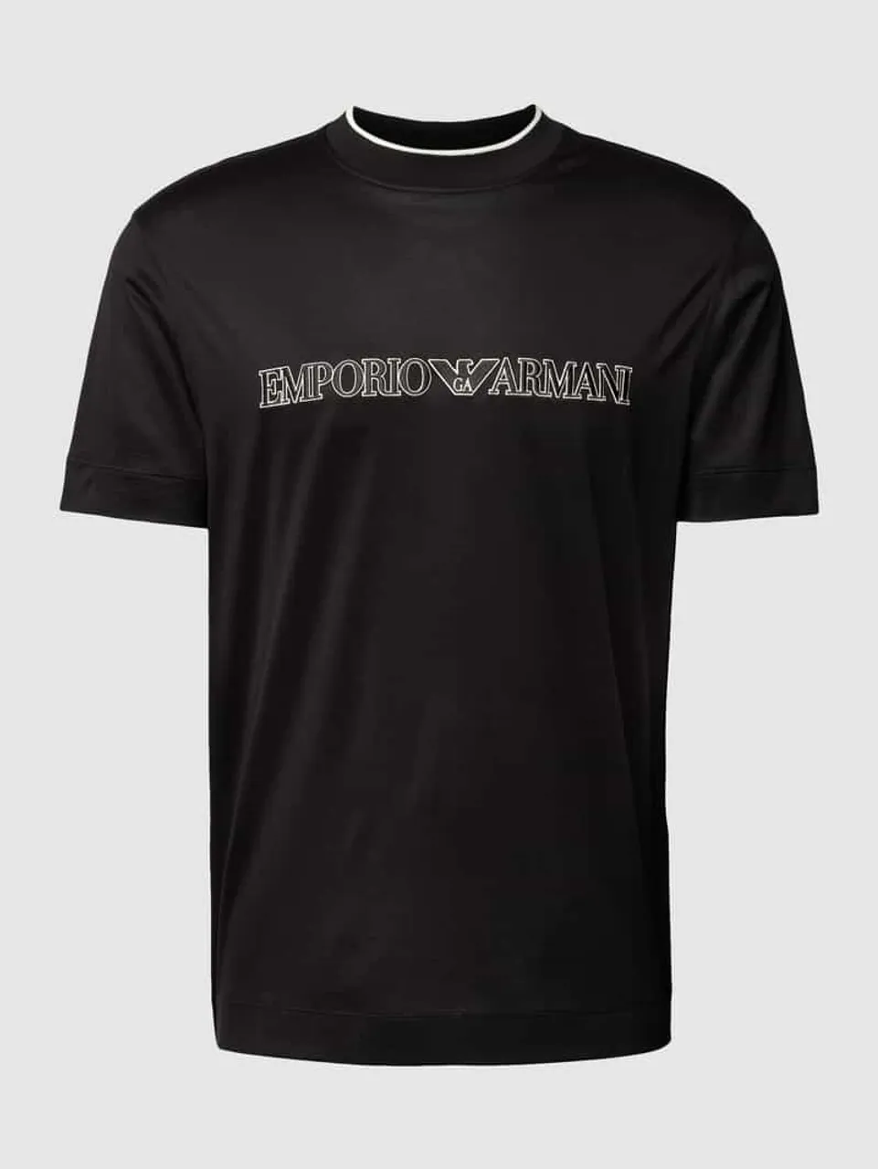 Emporio Armani T-Shirt mit Label-Print in Black