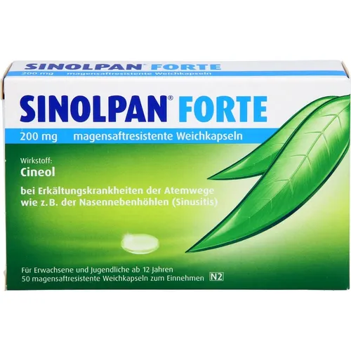 Engelhard Arzneimittel - SINOLPAN forte 200 mg magensaftgeschützte Weichkapseln zur Behandlung der Symptome bei Bronchitis und Erkältungskrankheiten S...