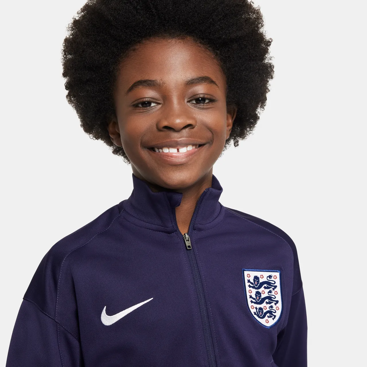 England Strike Nike Dri-FIT Fußball-Trainingsanzug aus Strickmaterial für ältere Kinder - Lila
