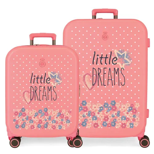 Enso Little Dreams Pink Kofferset 55/70 cm Starres ABS TSA