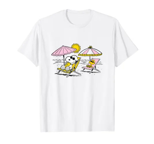 Erdnüsse - Snoopy & Woodstock Beach T-Shirt