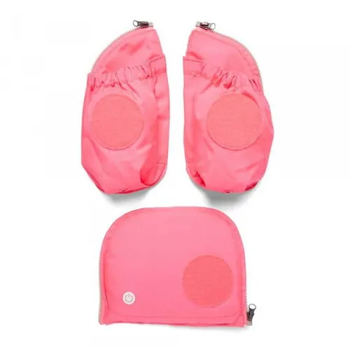 Ergobag Sicherheitsset mit Seitentaschen und LED Gelb Pink