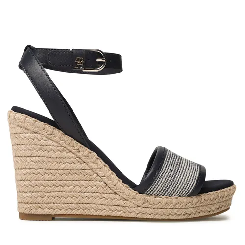 Espadrilles Tommy Hilfiger Th Woven High Wedge FW0FW07344 Space Blue DW6
