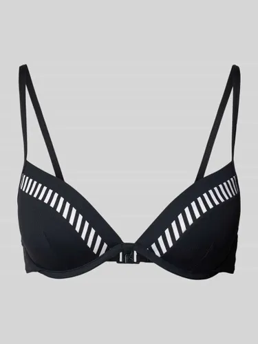 Esprit Bikini-Oberteil mit Streifenmuster Modell 'BONDI' in Black