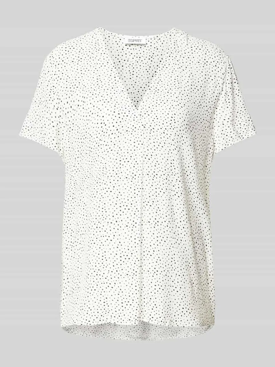 Esprit Bluse mit Allover-Muster in Offwhite