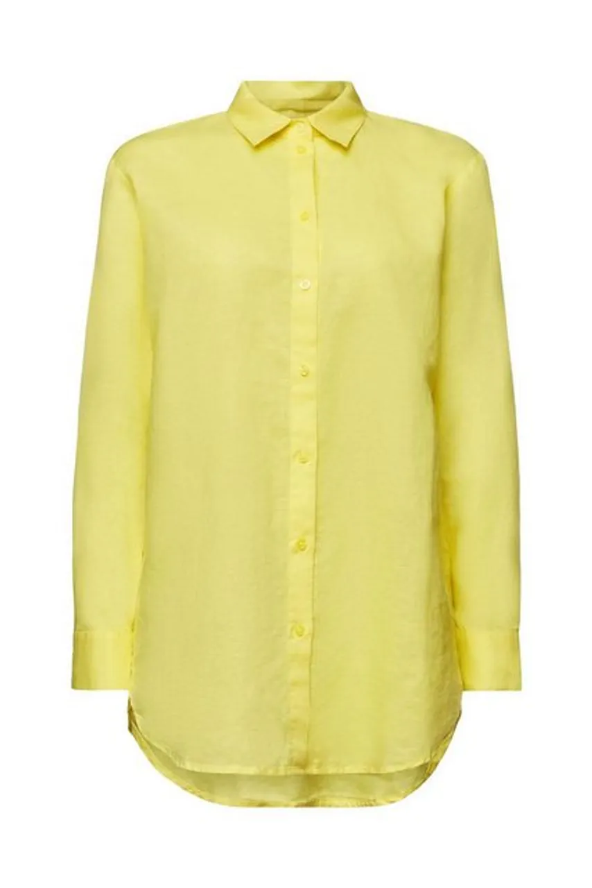 Esprit Blusenshirt blouse co/li sl, PASTEL YELLOW