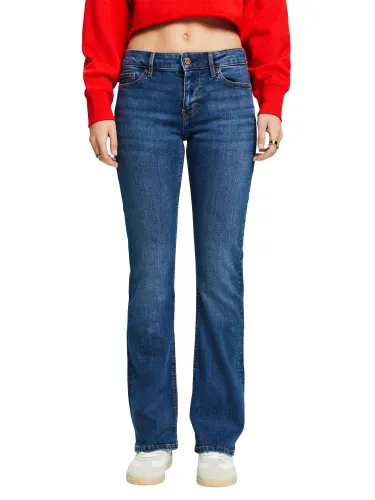 ESPRIT Bootcut Jeans mit mittelhohem Bund