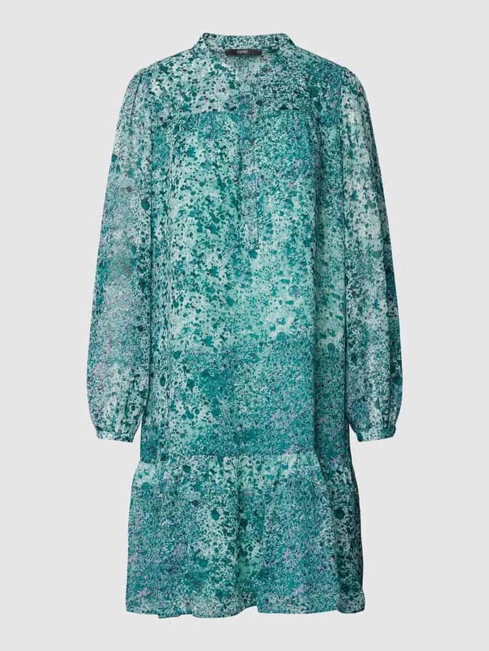 Esprit Collection Blusenkleid mit Allover-Muster in Gruen