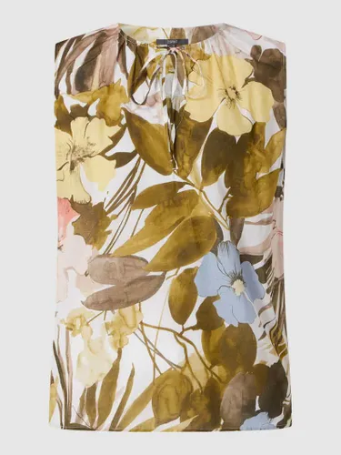Esprit Collection Blusentop mit floralem Muster in Oliv