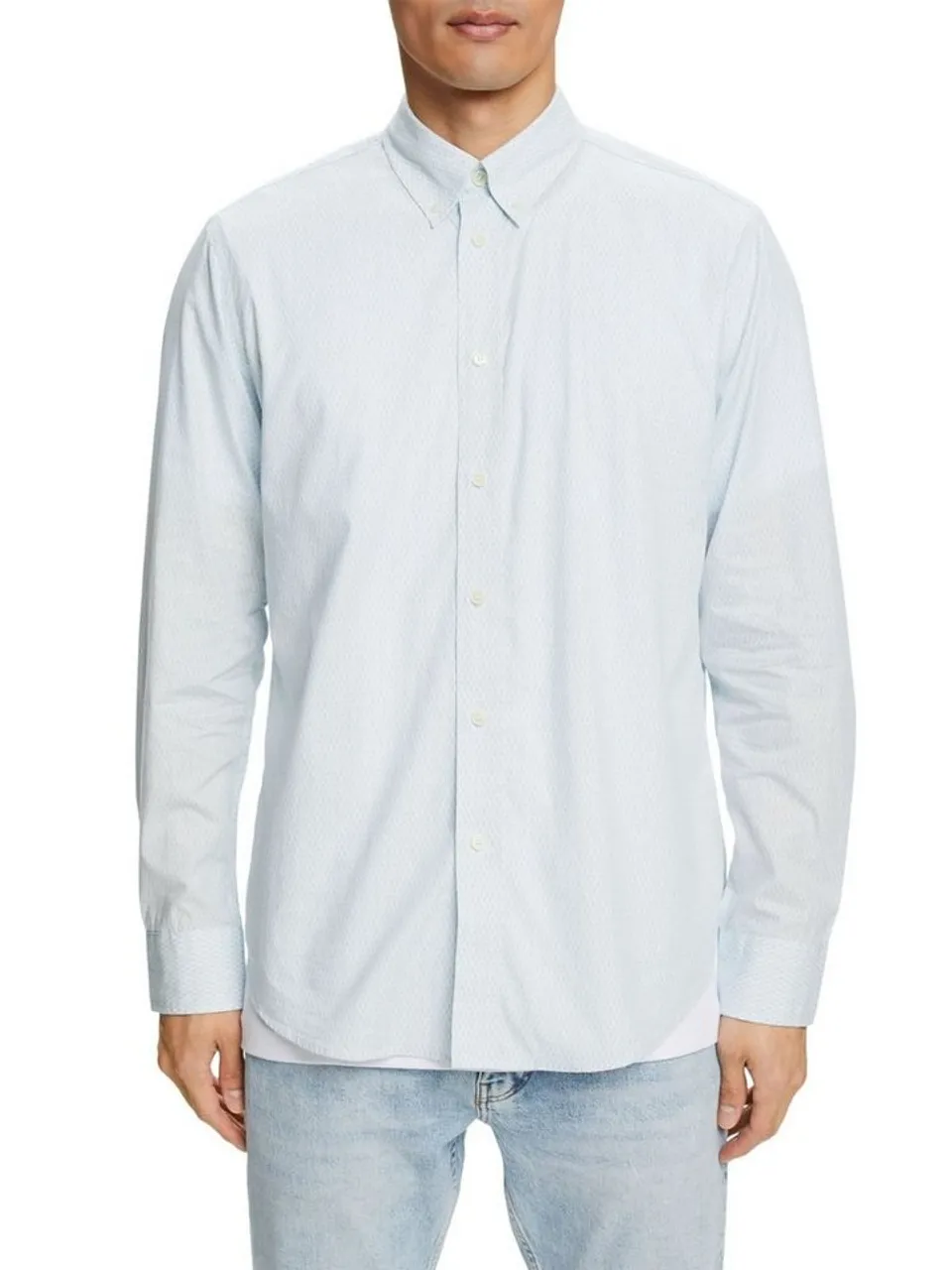 Esprit Collection Businesshemd Baumwollhemd mit Print in bequemer Passform