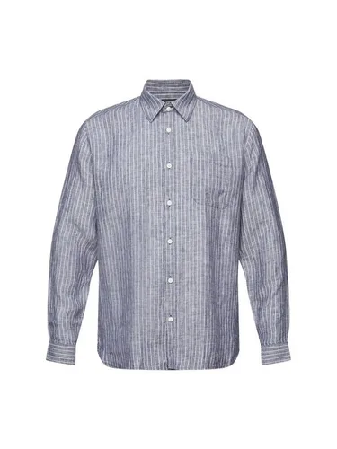 Esprit Collection Businesshemd Gestreiftes Hemd, 100 % Leinen
