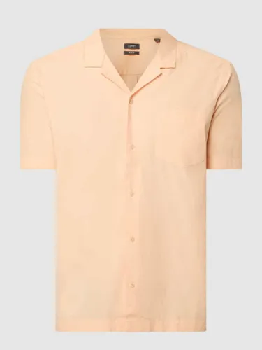 Esprit Collection Regular Fit Freizeithemd aus Bio-Pima-Baumwolle in Apricot