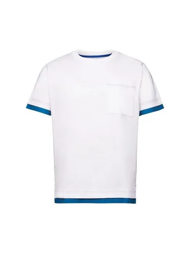 Esprit Collection T-Shirt Rundhals-T-Shirt im Lagenlook, 100 % Baumwolle (1-tlg)