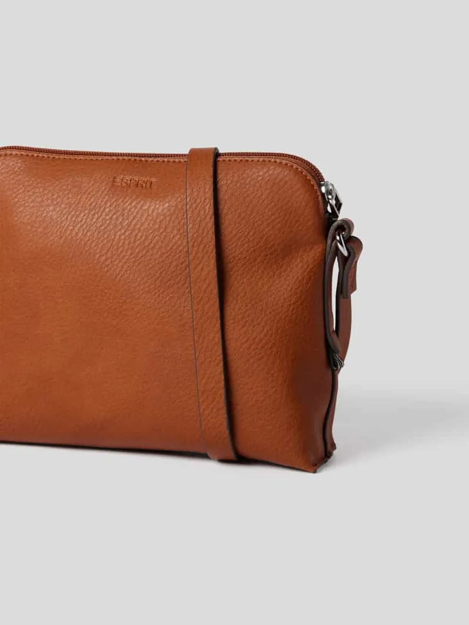 Esprit Crossbody Bag in Leder-Optik Modell 'Jane' in Cognac, Größe One Size