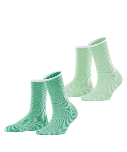 ESPRIT Damen Socken Allover Stripe 2-Pack W SO Baumwolle