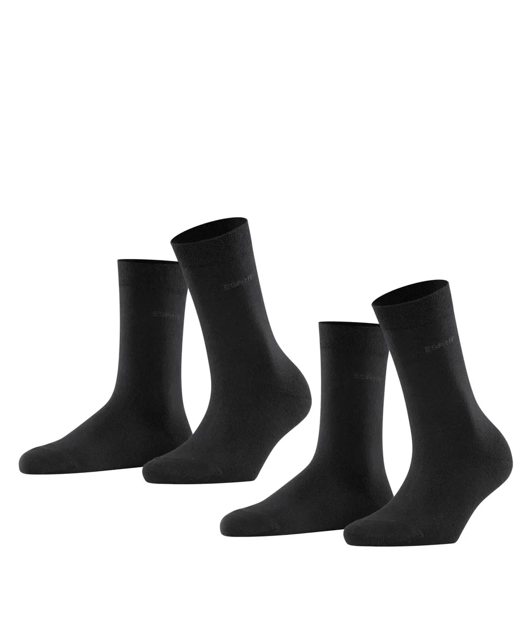 ESPRIT Damen Socken Basic Easy 2-Pack W SO Baumwolle