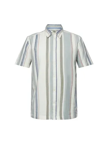 Esprit Kurzarmhemd Kurzarm-Hemd mit Streifen, 100% Baumwolle