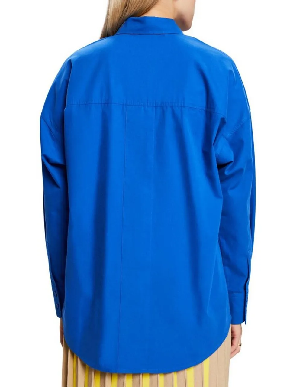 Esprit Langarmbluse Hemd aus Baumwoll-Popeline