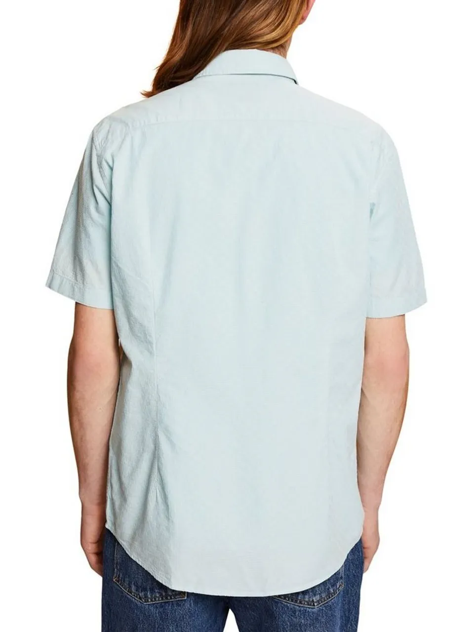 Esprit Langarmhemd Strukturiertes Hemd in schmaler Passform
