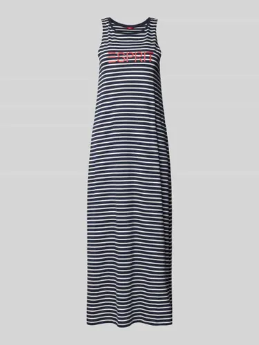 Esprit Nachthemd mit Streifenmuster und Logo-Print in Marine