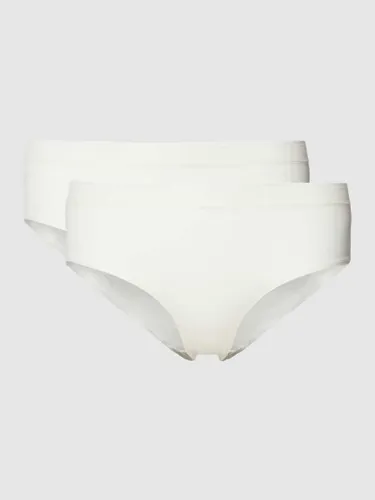 Esprit Pants mit semitransparentem Logo-Bund in Weiss
