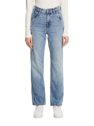 ESPRIT Recycelt: Carpenter-Jeans mit geradem Bein