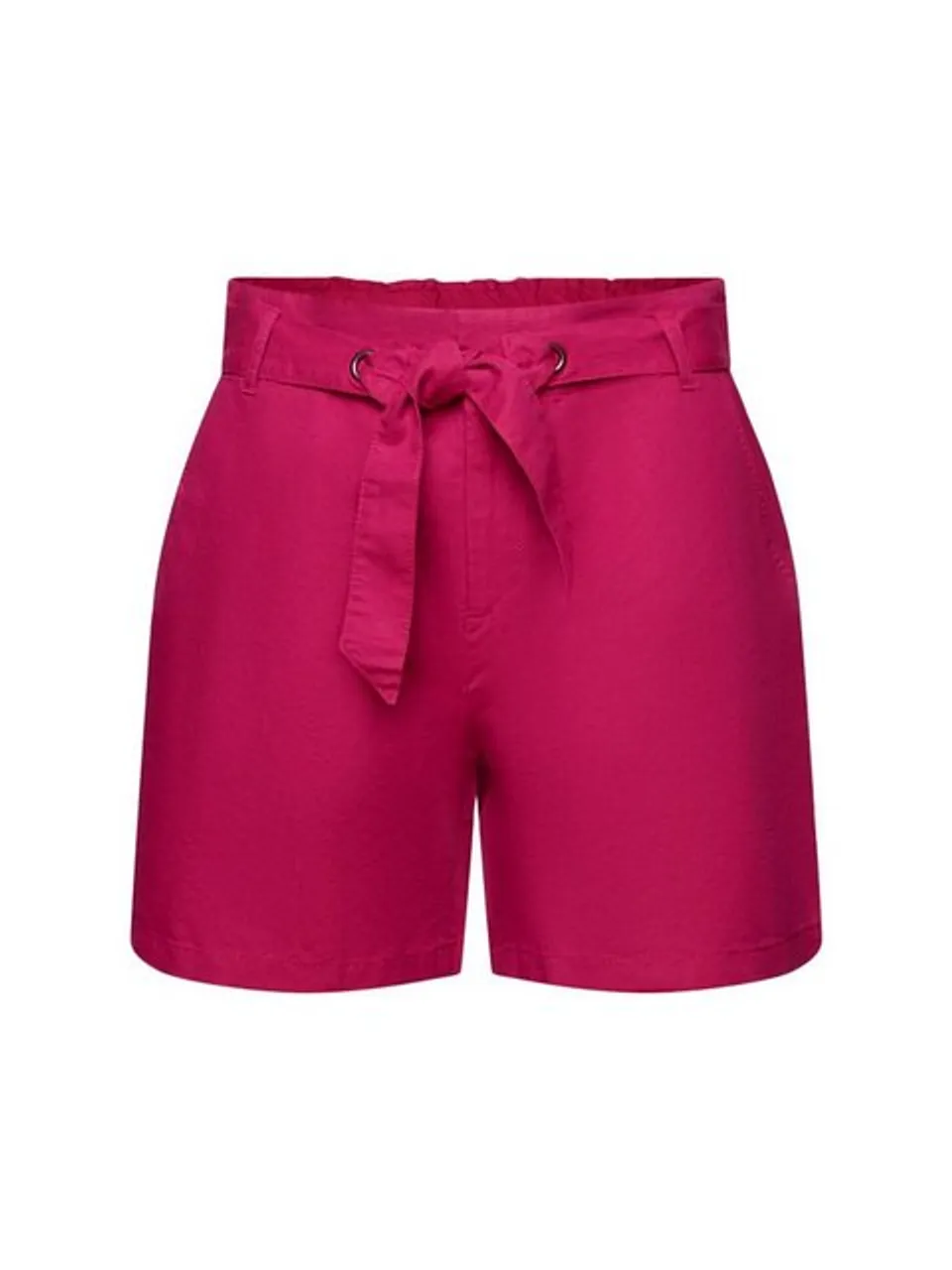 Esprit Shorts Shorts mit Bindegürtel, Baumwoll-Leinenmix (1-tlg)