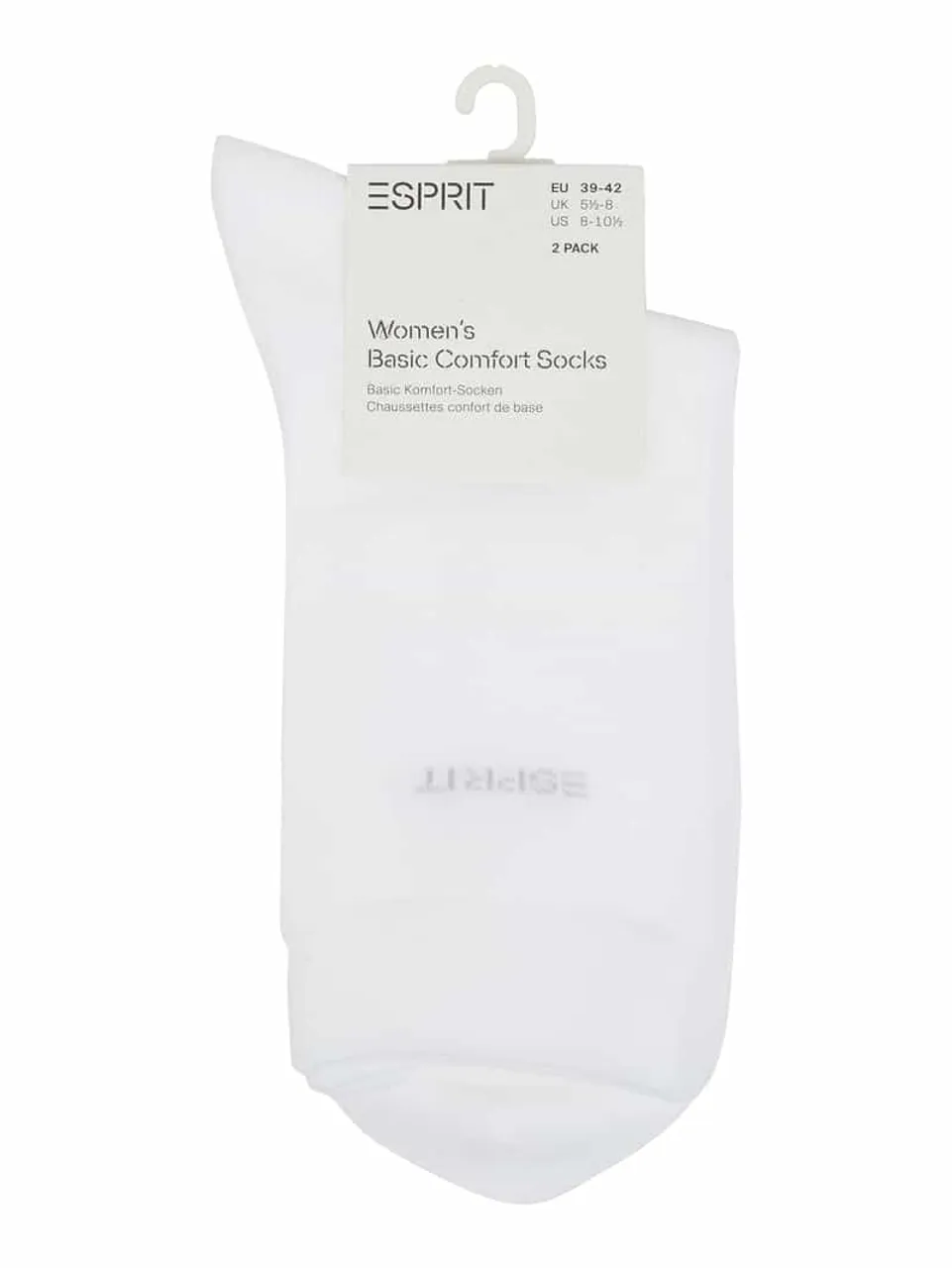 Esprit Socken mit Label-Stitching im 2er-Pack in Weiss