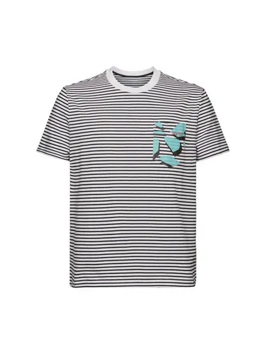 Esprit T-Shirt Gestreiftes T-Shirt aus Baumwolljersey (1-tlg)